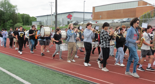 The diversity of different instruments of the LHS marching band.